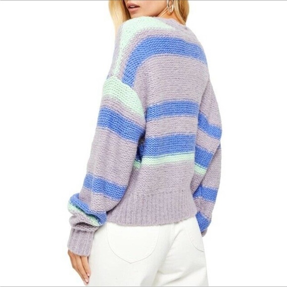 🎉SALE🎉Free People Fine Time Knit Cardigan Sweater/ Neptune/ XS - Picture 4 of 9